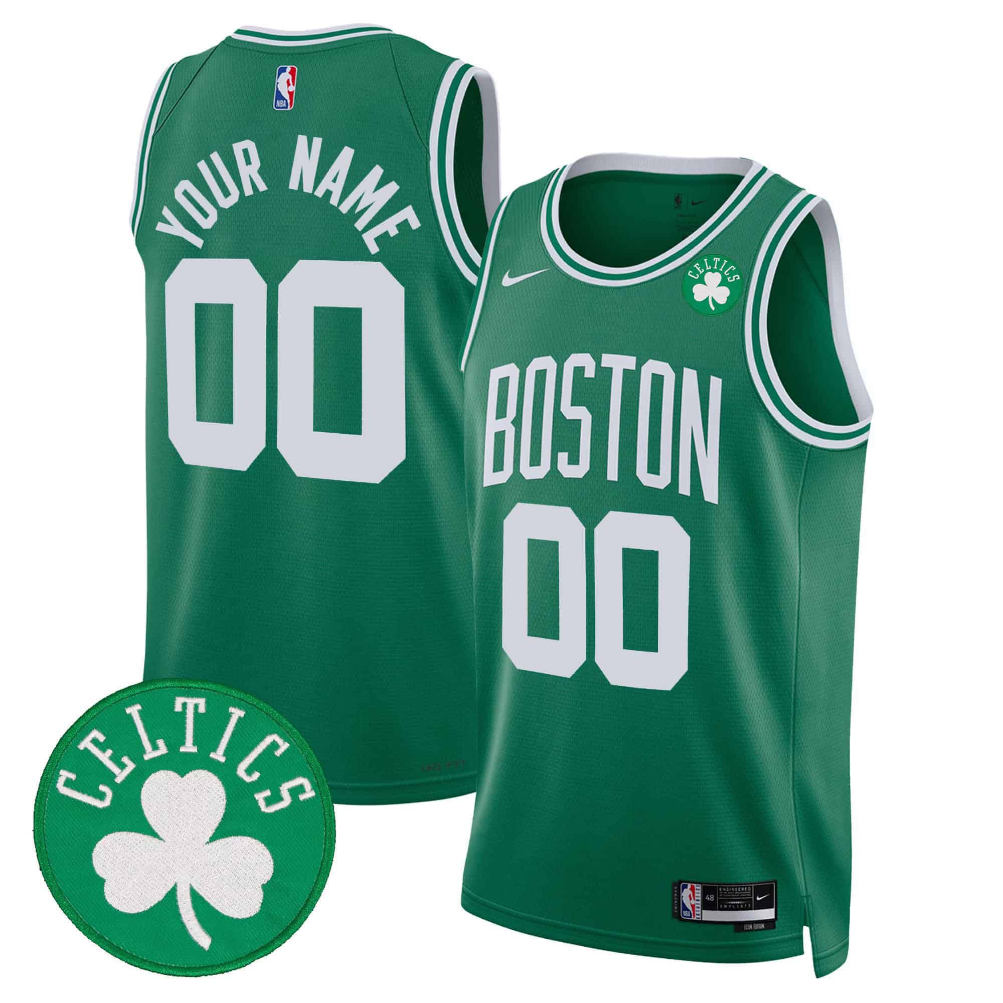 Men Boston Celtics Green 2024 Nike Swingman Custom NBA Jersey->customized nba jersey->Custom Jersey